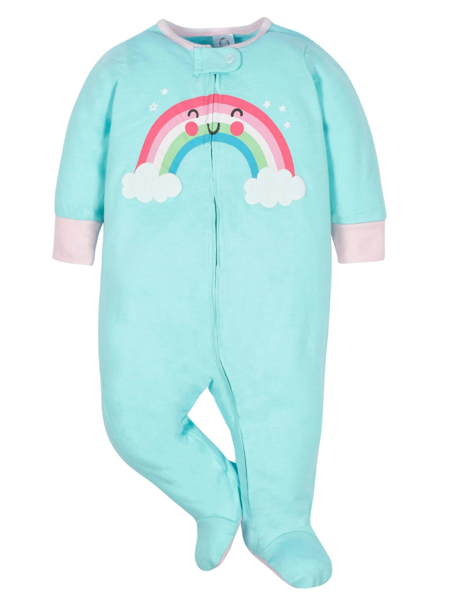 Gerber Baby Girls 4 Pack Sleep 'N Play Footie Cloudy Newborn