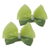 Pearl Green Bow Hair Clips for Little Girl-2 PCS