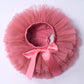 Baby Girls Tutu Bloomers Diaper Cover Cotton Tulle Bloomers And Headband Set Coral 6-12 Month