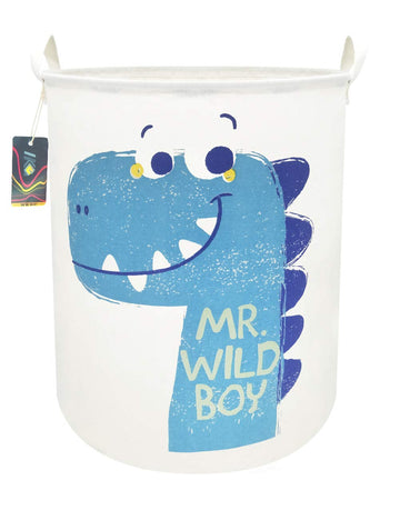 Hkec 19.7' Dinosaur Laundry Basket,Kids Toys Storage Bin For Bedroom,Waterproof Baby Clothes Hamper With Handles,Collapsible Nu
