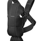 BabyBjrn Baby Carrier Mini, Black, Woven | Newborn Carrier (7-25 lbs), Ergonomic, Easy-to-Use