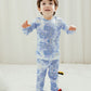 Vaenait Baby Kids Junior 100% Cotton Sleepwear Pajamas 2Pcs Set Tiedye-Warmblue-259 M