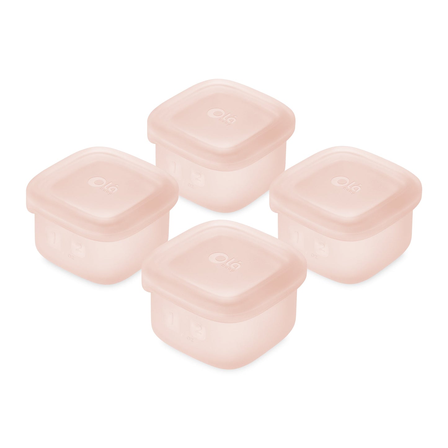 Olababy Silicone Food Storage Containers for Baby Meals On the Go (4-Pack)