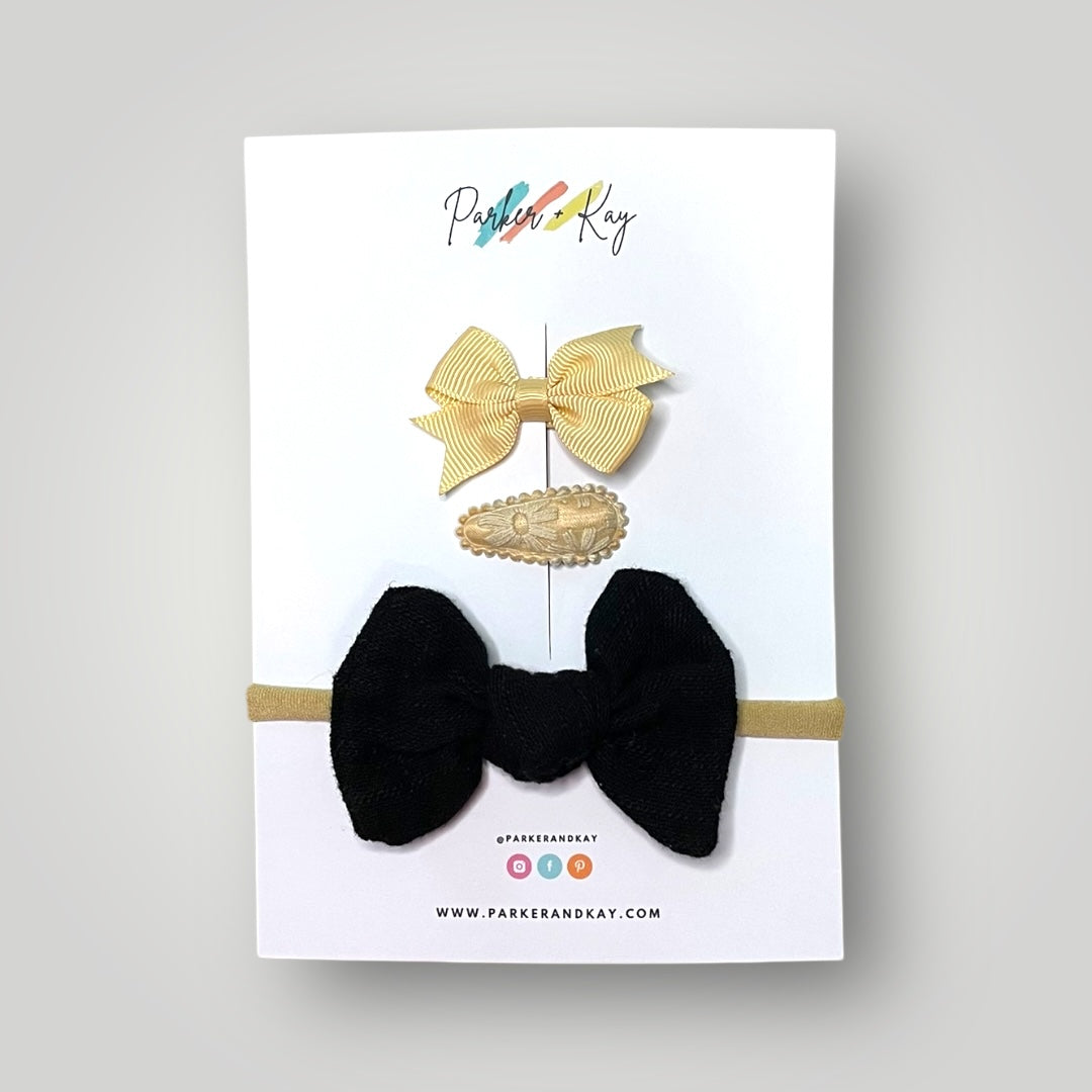 Baby 3-Piece Knot Bow Variety Set