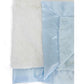 Luxury Duo Baby Blanket with Satin Trim in Luxe Plush, Blue - Ivory