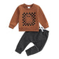 Liomengzi Infant Baby Boy Halloween Pants Outfits Long Sleeve Shirts Pumpkin Sweatshirt Pants Infant Fall Winter Clothes Set (Kh