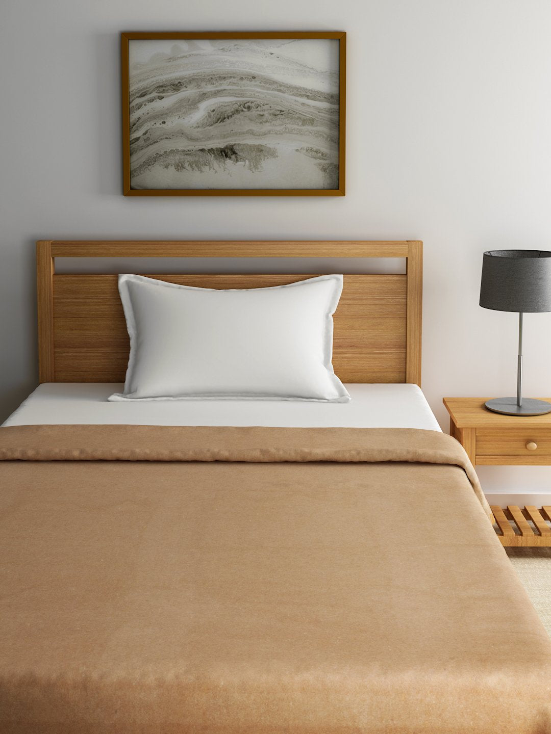 Raymond Home Beige Single Blanket