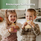 Haakaa Reusable Pouches For Baby Food, Food Grade Silicone, 4Oz,4 Pack,6M+(Banana)