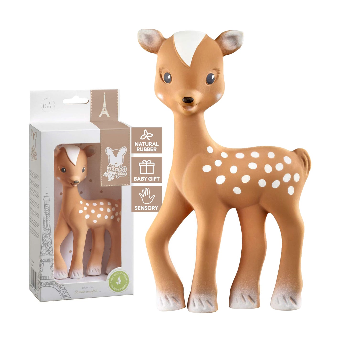 Sophie la girafe | Fanfan The Fawn | Teether Friend to Sophie la girafe | Natural Rubber | Designed for Teething Babies | Awaken