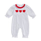 Doisbetthsay Baby Girl Romper Long Sleeve Jumpsuit Hearts Infant Newborn Clothes My First Valentines Baby Girl Outfit (Heart Red