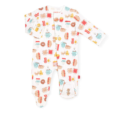 Magnetic Me Footie Pajamas 100% Organic Cotton Baby Sleepwear Quick Magnetic Fastener Sleeper Better Together Pre