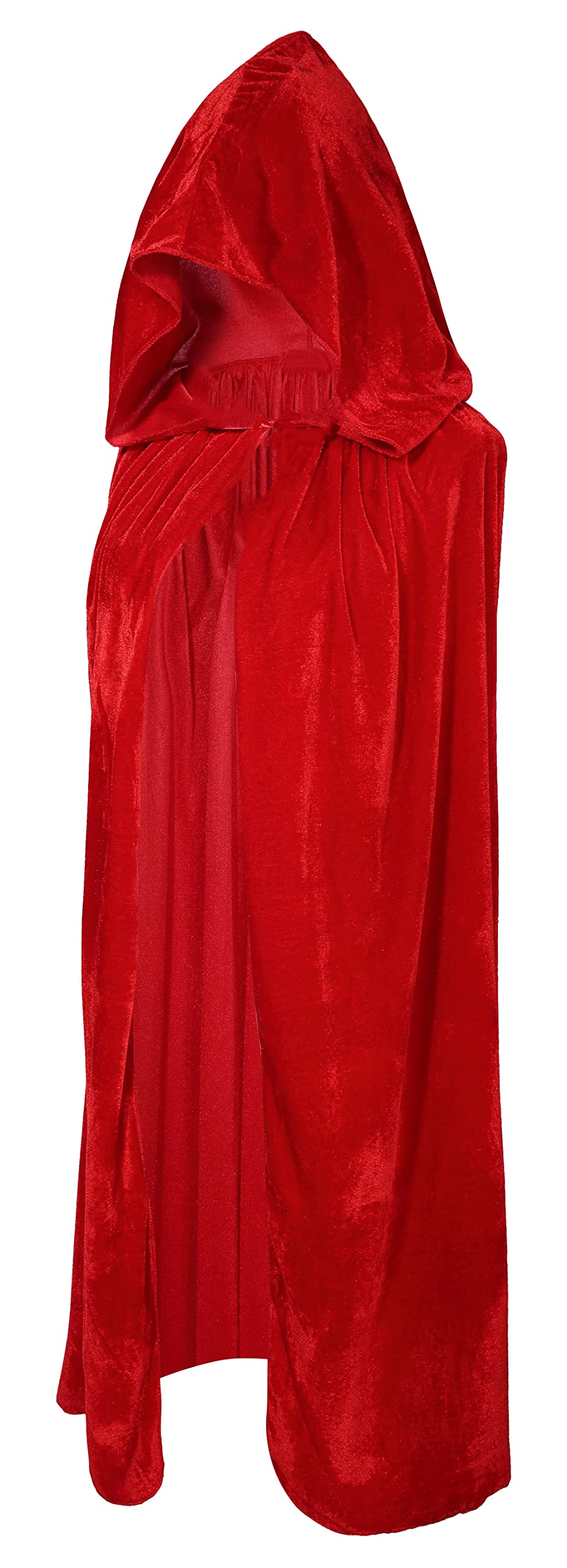 Crizcape Kids Costumes Capes Cloak With Hood For Halloween Party 8-18 Years Red