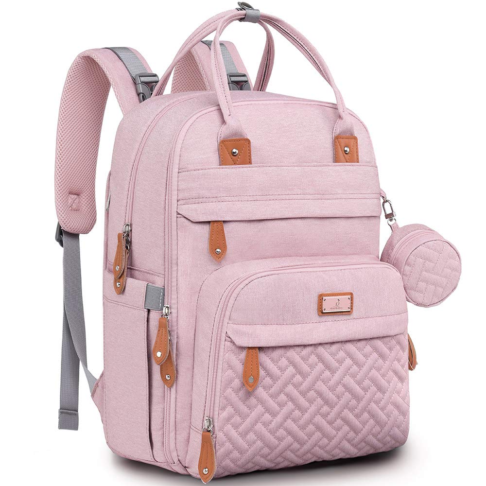 Babbleroo Diaper Bag Backpack, Nappy Changing Bags Multifunction Waterproof Travel Back Pack With Changing Pad & Stroller Straps