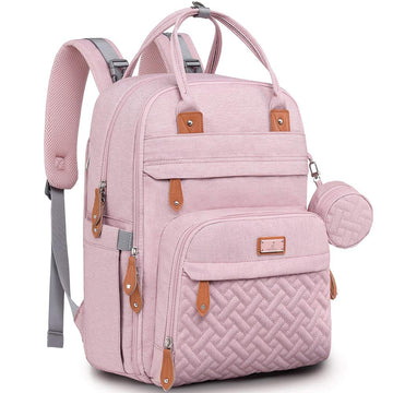 Babbleroo Diaper Bag Backpack, Nappy Changing Bags Multifunction Waterproof Travel Back Pack With Changing Pad & Stroller Straps