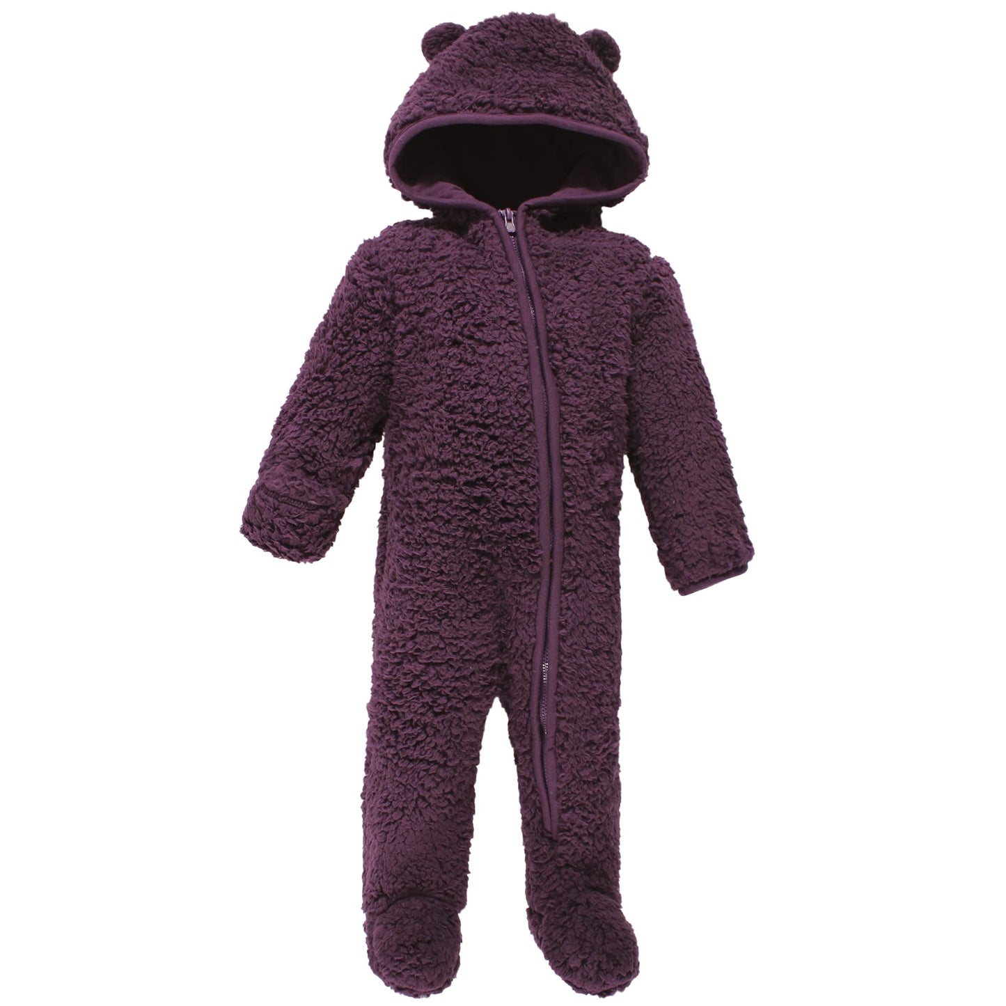 Hudson Baby Unisex Baby Fleece Sleep And Play, Purple, 0-3 Months