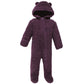 Hudson Baby Unisex Baby Fleece Sleep And Play, Purple, 3-6 Months
