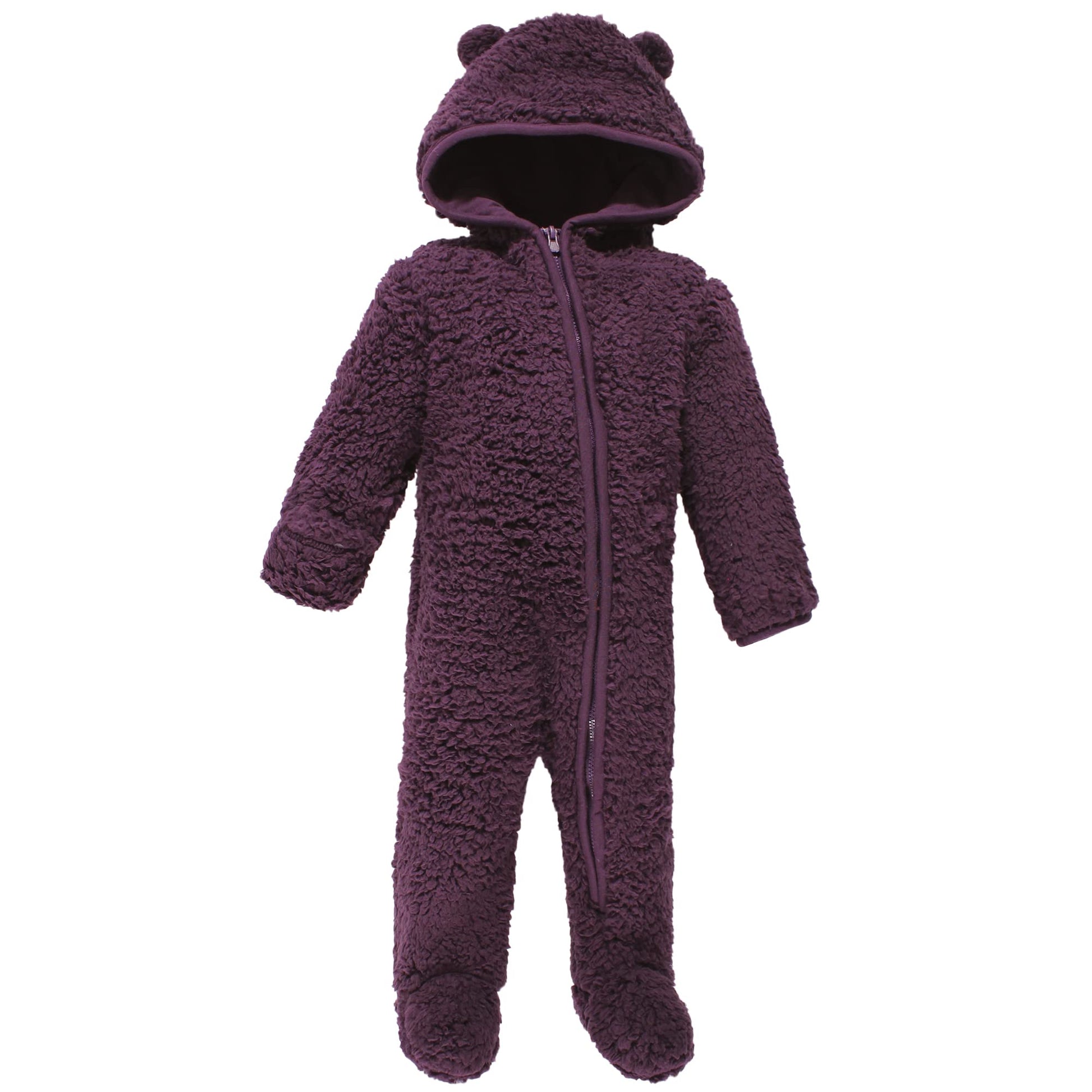 Hudson Baby Unisex Baby Fleece Sleep And Play, Purple, 3-6 Months