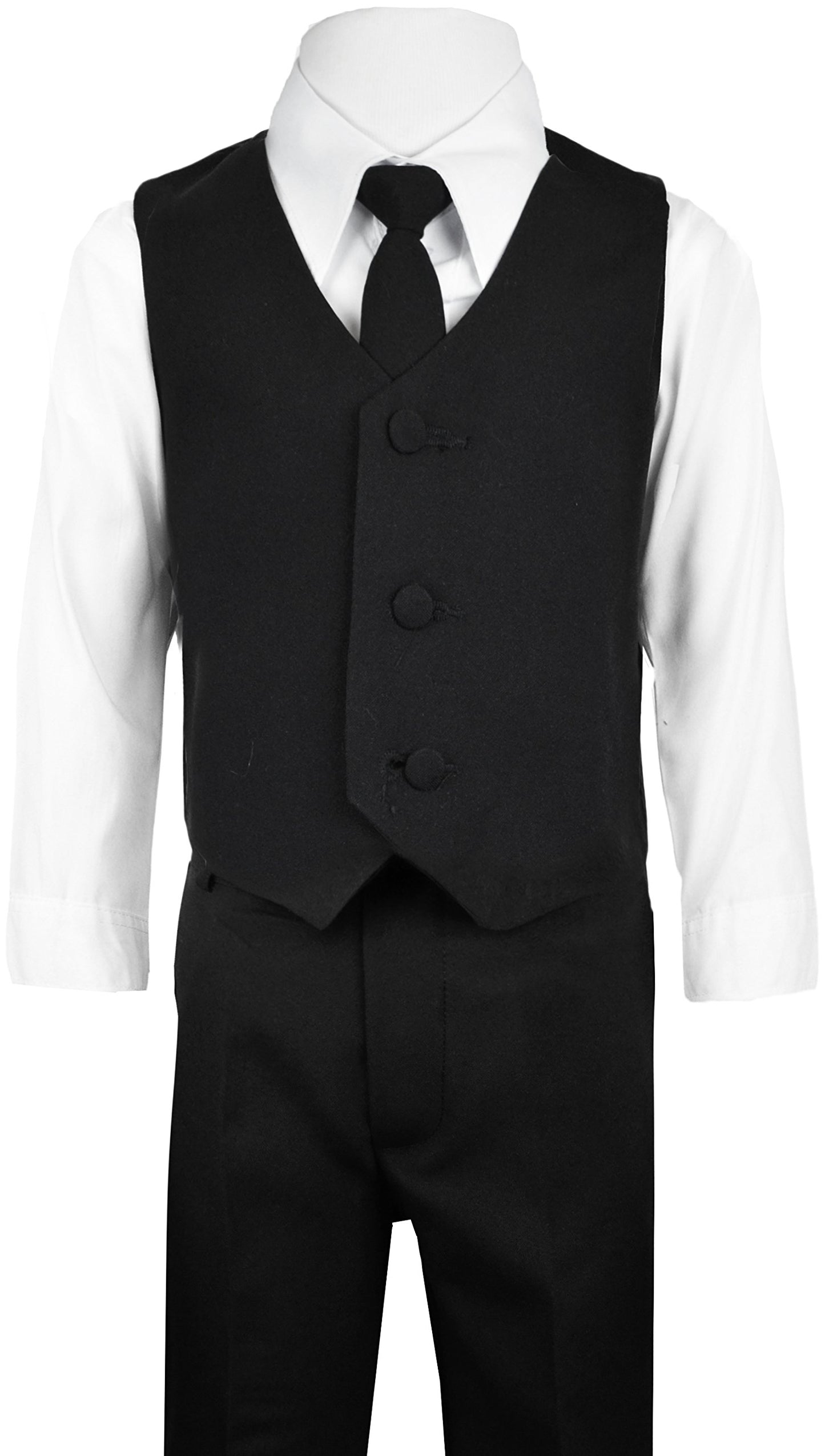 Black N Bianco Boys Suit With Tie For Toddlers And Infants. (Large 12-18 Months, Black)
