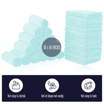 32 Pack Baby Washcloths - Coral Fleece - Absorbent And Soft Wash Clothes For Newborns, Infants And Toddlers Baby Boy And Girl -