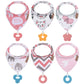 Vuminbox Baby Bandana Drool Bibs 6-Pack And Teething Toys 6-Pack Made With 100% Organic Cotton, Absorbent And Soft Unisex (Multi