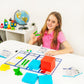 Simply magic 140+1 PCS Colorful Base Ten Blocks & Activities Set - Base Ten Blocks Classroom Set, Base 10 Math Manipulatives, Pl