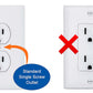 Safety Innovations Self-Closing Babyproof Outlet Covers - (For Center Screw Outlets Only) An Alternative To Wall Socket Plugs Fo