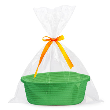 Pro Goleem Small Woven Basket With Gift Bags And Ribbons Durable Baskets For Gifts Empty Small Rope Basket For Storage 12'X 8'