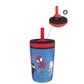 Zak Designs Marvel Spider-Man Kelso Toddler Cups For Travel or At Home, 12oz Vacuum Insulated Stainless Steel Sippy Cup With Lea