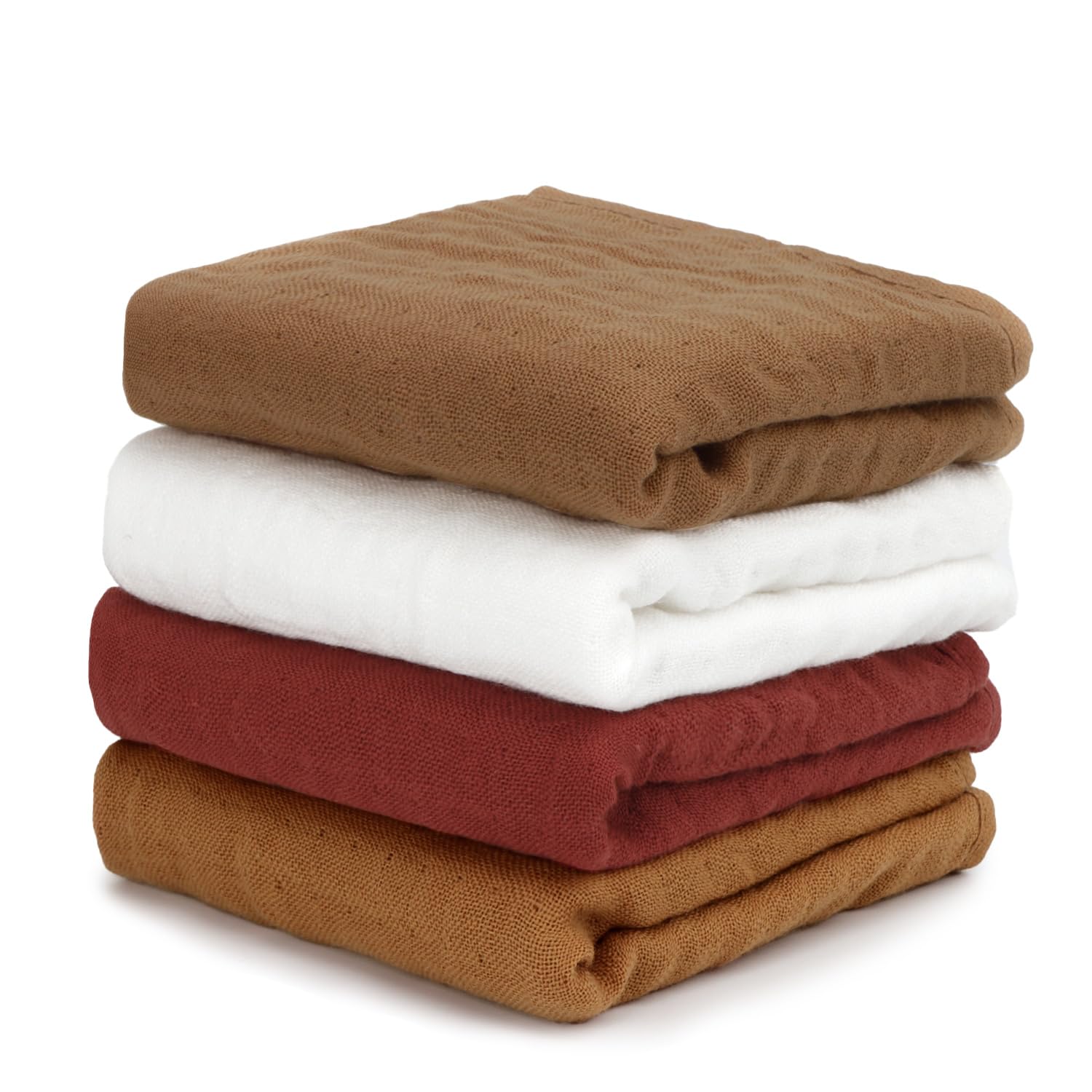 Maliton Muslin Burp Cloths 100% Cotton Super Soft Absorbent 6 Layers Large Rags, Newborn Essentials Must Haves For Baby Boy Girl