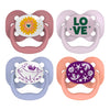Dr. Brown'S Advantage Glow-In-The-Dark Baby Pacifier, Fully Symmetrical Soother With Soft Silicone Bulb, 0-6M, Bpa Free, Lavende