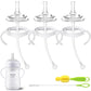 Straw Cup Conversion Kit for Philips Avent Natural Baby Bottles, Sippy Cups Transition Kit with Silicone Straw Top Nipples, Weig