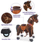 PonyCycle Ride on Horse Toy Walking Rocking Horses Classic Model U (with Brake/ 36 Height/Size 4 for Age 4-8 Boy Gifts) Ride Hor