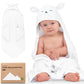 Keababies Baby Hooded Towel - Viscose Derived From Bamboo Baby Towel, Toddler Bath Towel, Infant Towels, Large Hooded Towel, Org