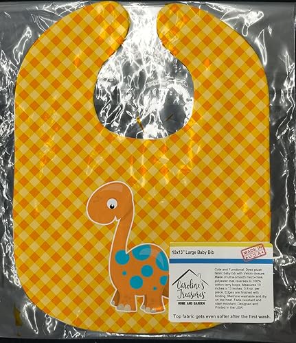 Carolines Treasures Baby Bib, Brontosaurus Dinosaur, Large