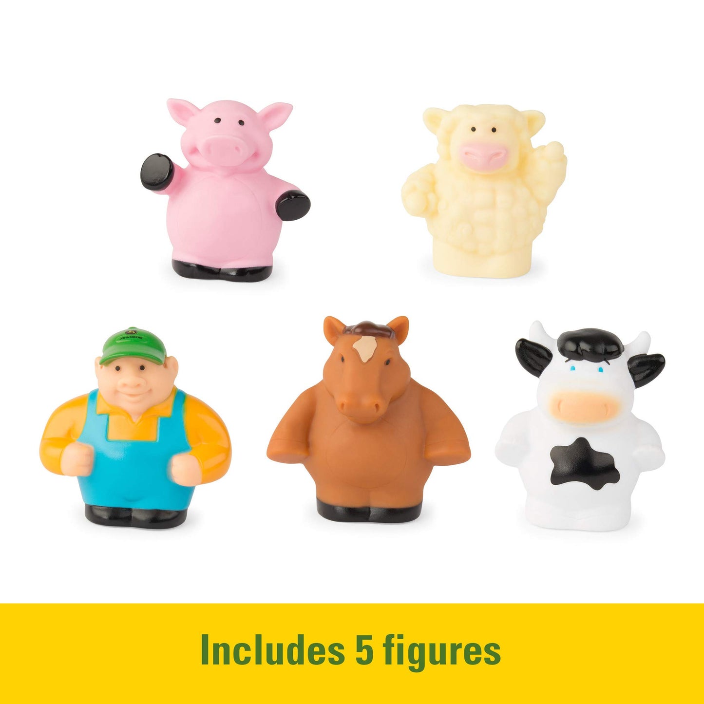 TOMY John Deere Animal Sounds Hayride Musical Tractor Toy - Musical Hayride Toddler Toys - Includes Farmer Figure, Tractor, and