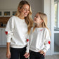 Modntoga Women Valentine'S Day Sweatshirt Toddler Girl Mommy And Me Crewneck Shirt Love Heart Print Long Sleeve Pullover Tops (W