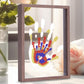 CHERRY CHEERS Family Handprint Kit, DIY Craft Keepsake Wooden Frame, Endless Gift Set, Non-Toxic Paints, Transparent Sheets (Bro
