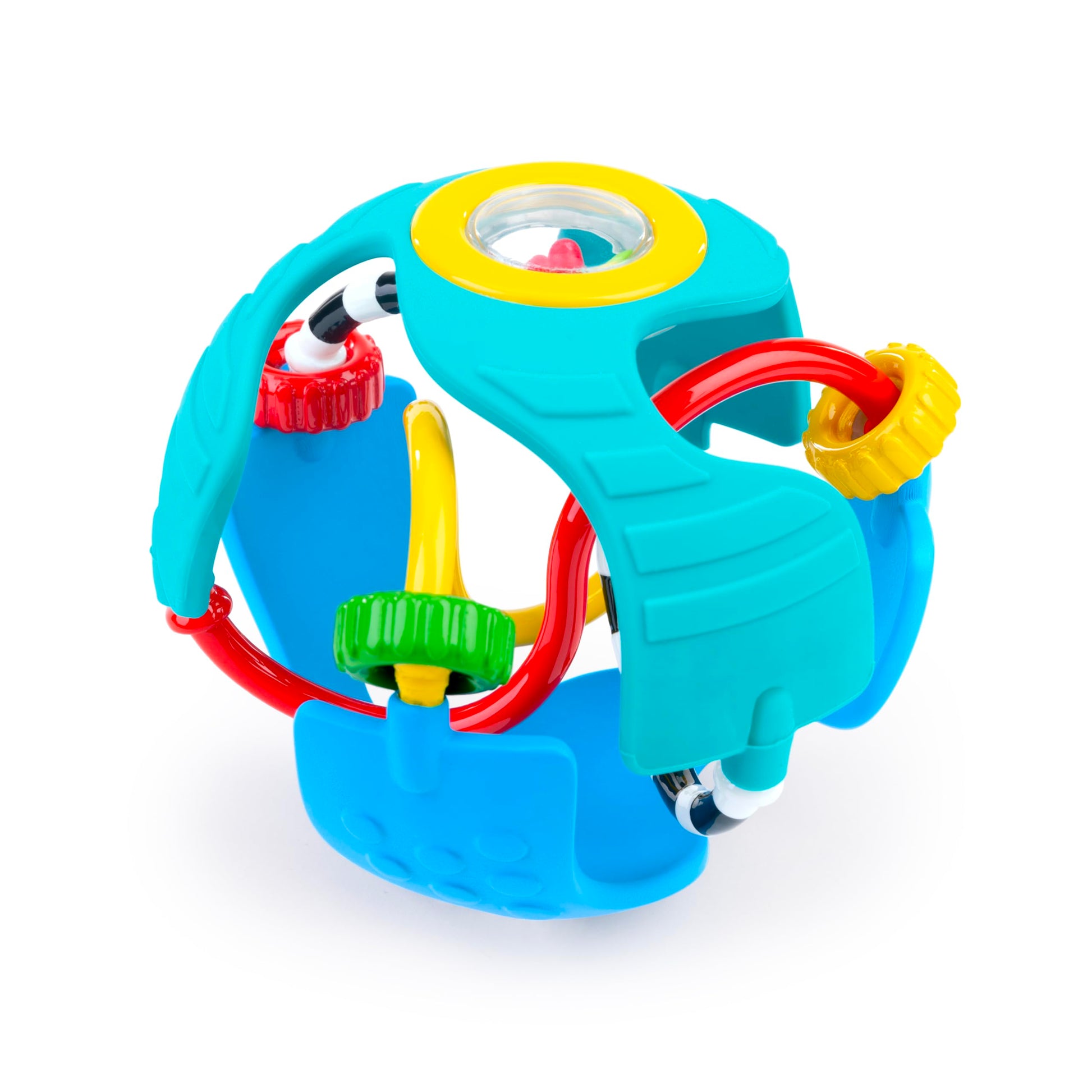 Baby Einstein Rattle & Sense Sensory Ball, Multisensory Baby Toy with Bead Chasers, Rattle Sounds & Textures, Easy to Grasp, Age