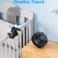 Sweetfull Portable Stroller Fan With Led Display 4000Mah Battery Powered Mini Clip Fan, 4-Speed Rechargeable Small Personal Fan