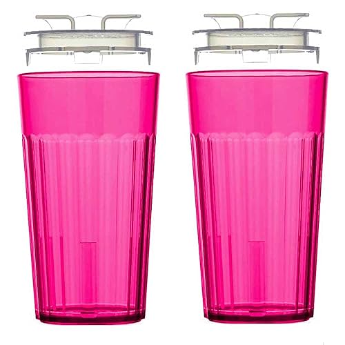 Reflo Smart Cup (Red 2-Pack) Open Training Cup, Toddler Cup, No Suction 6Oz, 360 Control-Flow, Usa Made Premium High-Impact Plas