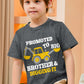 Funnycokid Big Brother Shirt 4T 3T Backhoe Loader Construction Digging It Boys Promoted To Big Brother T-Shirt For Toddler Blue