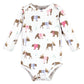 Hudson Baby Unisex Baby Cotton Long-Sleeve Bodysuits, Pink Moose Bear, 18-24 Months