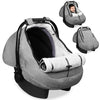 Winter Car Seat Cover for Baby, Waterproof Infant Carseat Cover with Warm Plush Lining & Dual Zippers, Universal Carseat Cover B