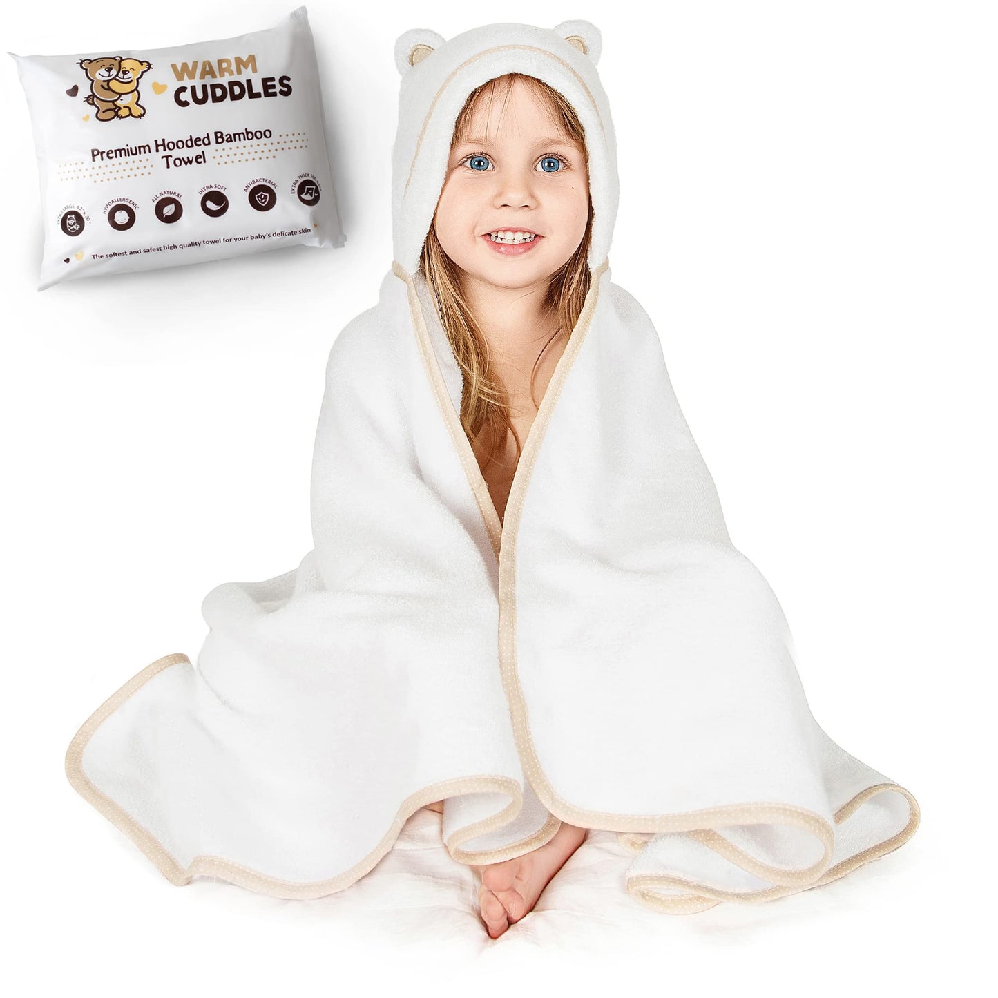 Premium Toddler Towels With Hood  Rayon From Organic Bamboo Toddler Bath Towel  Large Hooded Towels For Toddlers  Toddler Towels