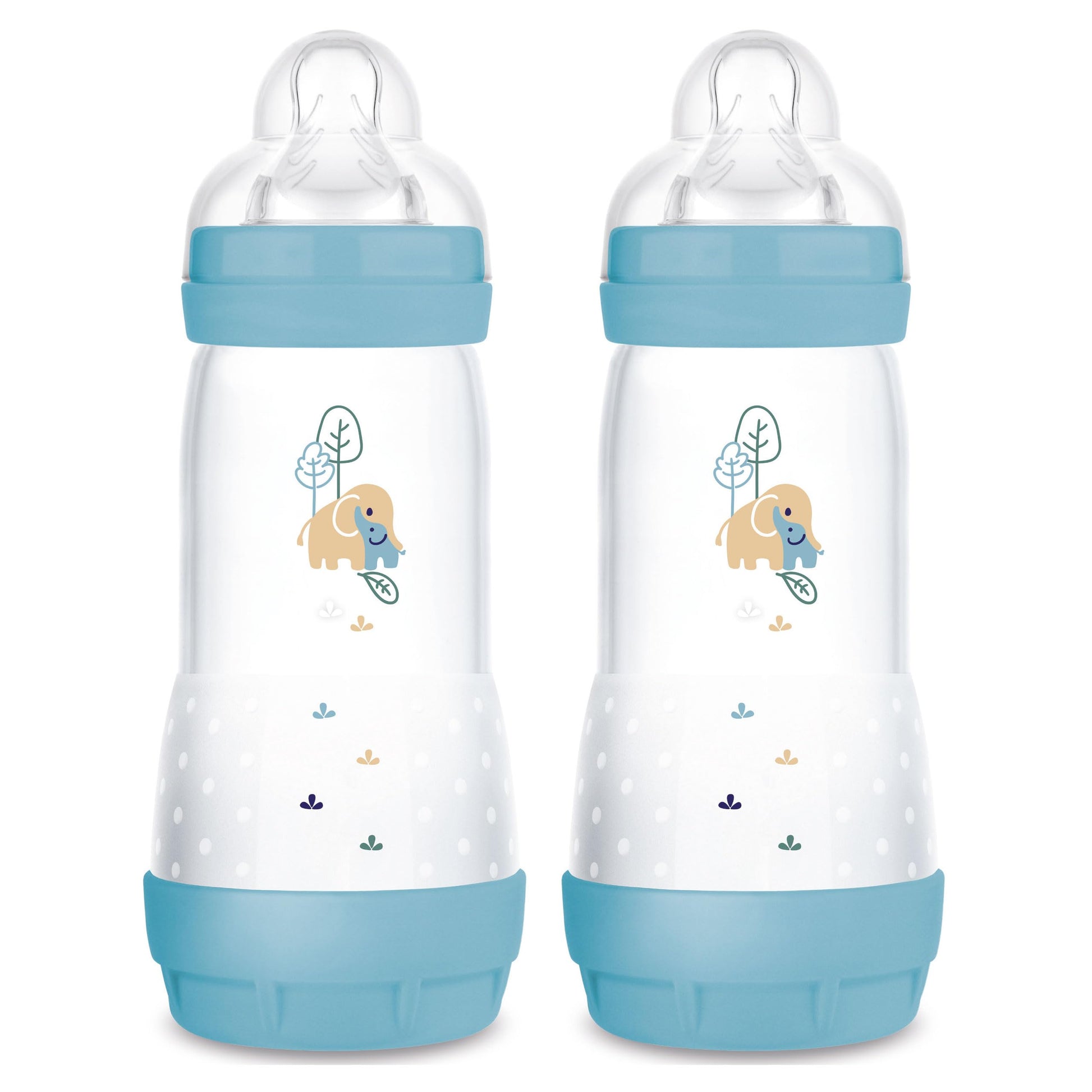 Mam 11Oz Easy Start Anti-Colic Baby Bottles, Fast Flow, Breastfeeding-Like Silicone Nipple, Reduces Colic, Gas, & Reflux, Easy-T