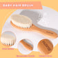 Valentise Baby Hair Bush And Comb Set,Baby Hair Brush With Soft Goat Bristle And Wood Comb Set,Wooden Baby Brush Set For Newborn