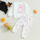 Toddler Baby Girl Boy Halloween Clothes Pumpkin Shirt Ghost Sweatshirt Pants Fall Outfit Baby Halloween Costumes (White Ghost, 2