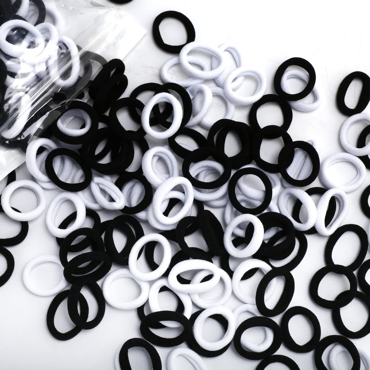 Baoli 200Pcs Cotton Toddler Hair Ties For Girls And Kids, Seamless Baby Hair Bands And Ties, Small Elastics Ponytail Holders,1 I
