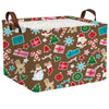 ASKETAM Empty Large Christmas Basket for Gifts Women Collapsible Storage Bin Kids Toy Box Holiday D  cor (Santa Claus Snowman Br