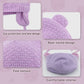 Duoyeree Kids Baby Hat Soft Warm Cable Knit Beanie Toddler Girl Fall Winter Hats(Purple,6-12 Months)